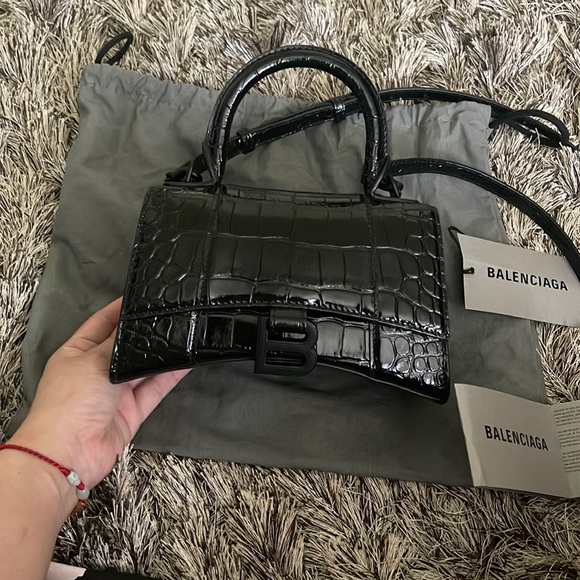 BALENCIAGA
Black XS Hourglass Top Handle Bag - Picture 1 of 8